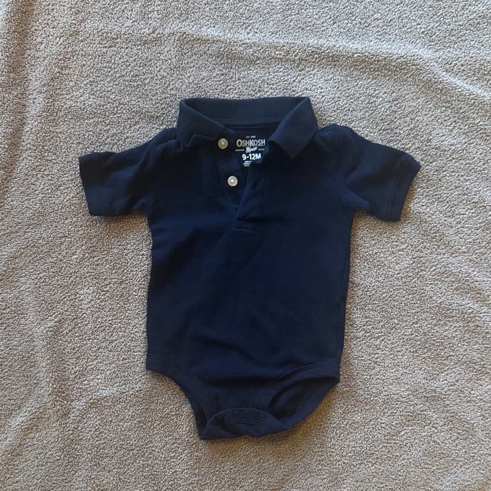 OshKosh B'gosh Navy Polo Baby Bodysuit